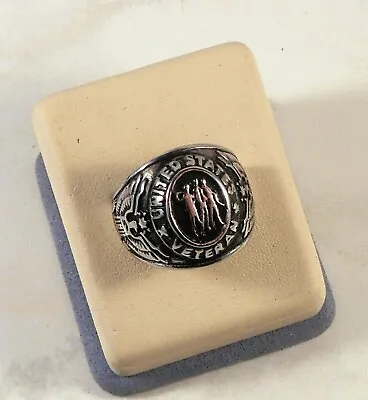 Men's United States Veteran Military Ring Made Of Stainless Steel Ring Size 11 • $19.95