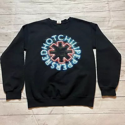 Vintage Red Hot Chili Peppers Spell Out Sweatshirt Black Gildan Men's Small  • $29.95