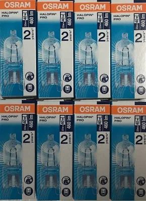 £16.80 • Buy 8 BULBS Osram 33W = 40W G9 2pin Halopin Halogen Capsule Clear Dimmable Bulb