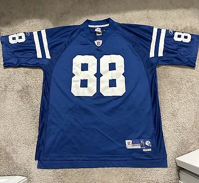 Indianapolis Colts MARVIN HARRISON  Reebok NFL Equipment Jersey XL Blue Football • $45