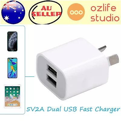1-2pcs 5V2A Dual USB Fast Charger 2 Port Travel Phone Wall Charger AC Adapter • $6.95