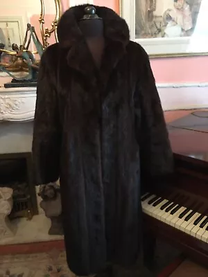 Stunning Long Dark Mahogany Mink Fur Coat • $211.65