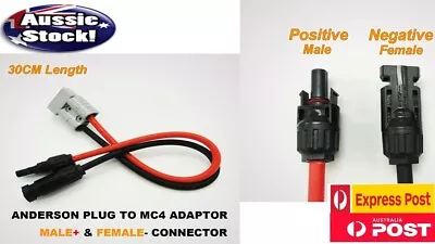 50amp Anderson Plug To Mc-4 Solar Panel Cable Y Adaptor Connector Wiring 110cm • $15.88