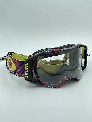 Oakley Airbrake MX Motorcycle Dirt Bike Off Road Goggles Black/Red/Clear Lens • $79