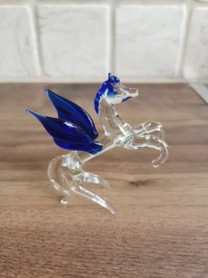 £25 • Buy Murano Glass Flying Horse Pegasus Figure Ornament Greek Mythology Miniature 