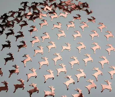 £2.99 • Buy Rose Gold Christmas Reindeer Confetti Table Decoration Card Sprinkles Xmas 4cm