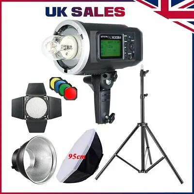 Godox AD600BM 2.4G HSS Flash Bowens With 95cm Softbox Light Stand BD-04 Barndoor • £509