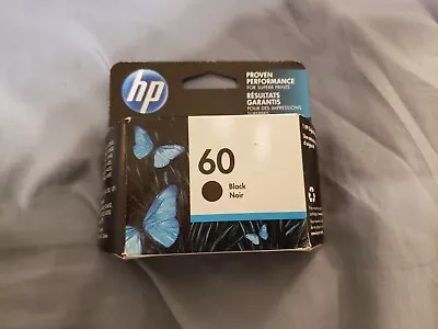 New Genuine HP 60 Black Ink Cartridge Factory Sealed- Expired 09/2020 • $7.19