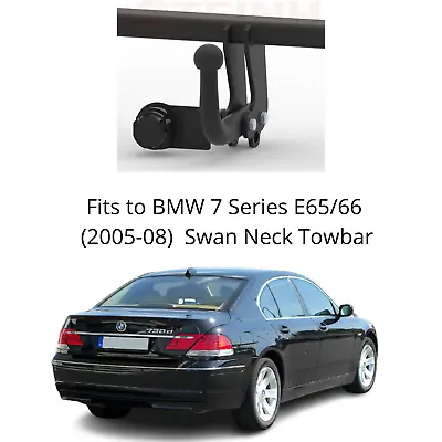 Swan Neck Tow Bar For BMW 7 Series E65/66 (2005-08) & 7 Pin Bypass Relay - B047 • £174.99