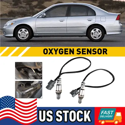 2PCS Oxygen O2 02 Sensor For 2001-05 Honda Civic 1.7L D17A7 Upstream&Downstream • $26.99