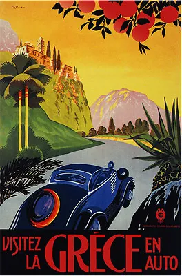 $31 • Buy Travel Vintage Decoration  Design Poster.Greece.Grece.Auto Room Art Decor 807i