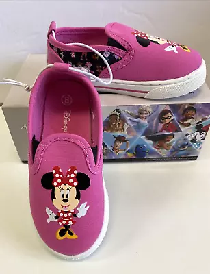 Disney Minnie Mouse Slip On Canvas Shoes Childs Sizes 7 8 9 • $12.99