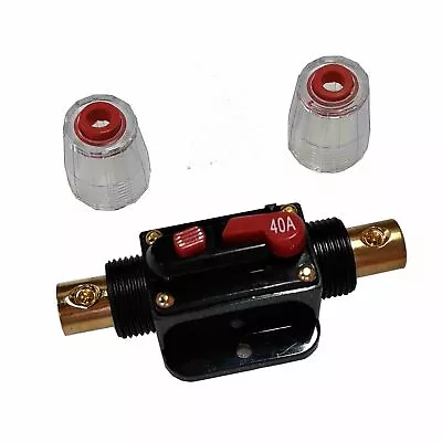 Car RV Stereo Audio 12V Circuit Breaker Fuse Inline Fits 4 8 Gauge Wire 40 AMP • $7.95