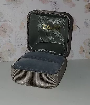 $12.99 • Buy Vintage Zales Ring Presentation Hinged Jewelry Box Gray VGC