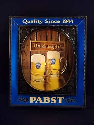 Pabst Blue Ribbon Light Up Sign -  Vintage On Draught (Tested) Works! Nice! • $99