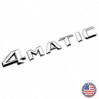 15-16 Mercedes 4 Matic Emblem 3D Trunk Logo Letter Sport Badge AMG - OEM Chrome • $15.99