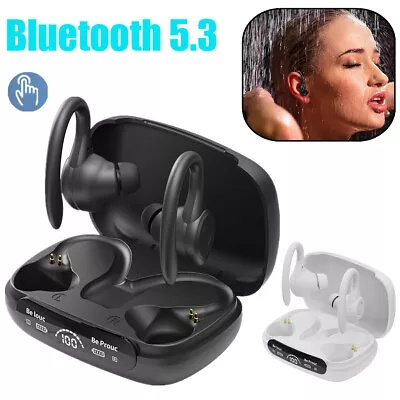 Wireless Bluetooth 5.3 Headset TWS Earphones Earbuds Stereo Headphones Ear Hook • $14.44