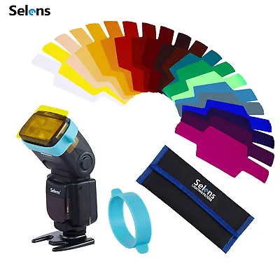 Selens 20pcs  Color Gel Filter Light Photography Flash Studio Lighting Photo • $13.04