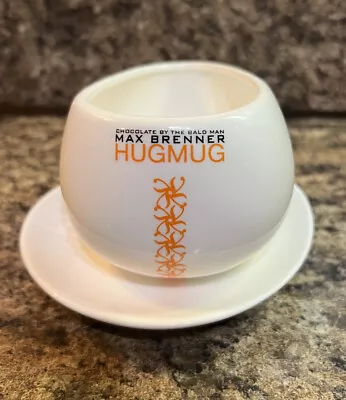 The Bald Man Max Brenner Hot Chocolate HUG MUG Iris Zohar Design Cup & Saucer 4” • $12