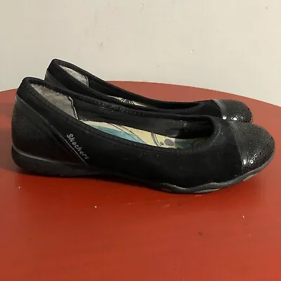 $17.99 • Buy Skechers Jubiee Women's Size 8 Shoes Black Sequin Slip On Comfort Ballet Flats