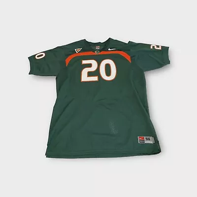 Rare Green Nike Miami Hurricanes Bernie Kosar Football Jersey Men's 56 XXL 2XL • $110