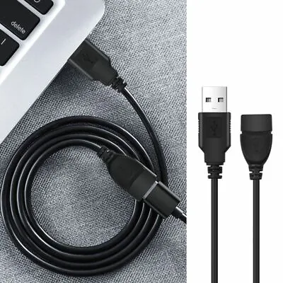 $2.95 • Buy 0.6/1m USB Extension Cable USB 2.0 Cable Male To Female Data Sync Extender Cord,