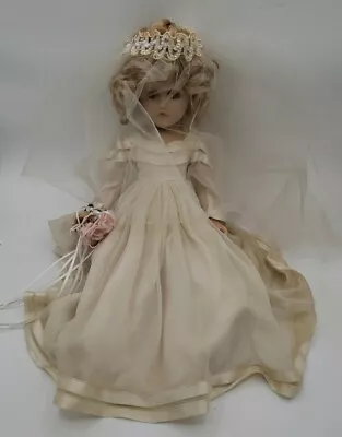 Vintage Madame Alexander Wendy-Ann Composition Girl Doll 17 In With Veil • $109.99