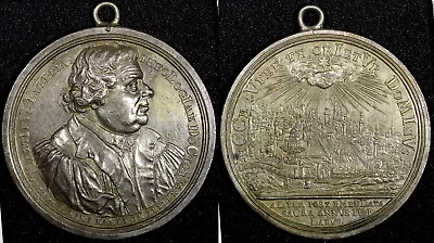 Germany Nurnberg Reformation Silver 1717 Martin Luther.City  NEW JERUSALEM  44mm • $425