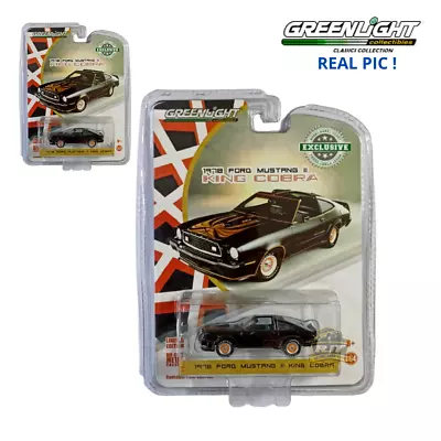 Greenlight 1:64 Ford Mustang II King Cobra Black & Golden Diecast Car Toys • $30