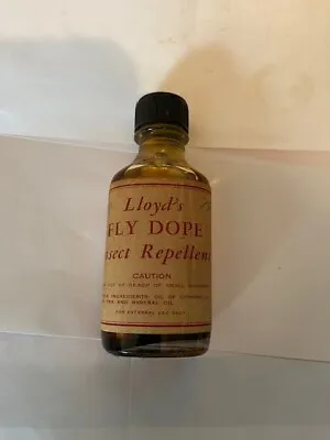 Vintage Glass Bottle Of Lloyd's Fly Oil • $15