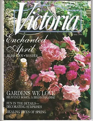 Vintage VICTORIA Magazine APR 1998 Crafts Home & Garden Antiques Fashion • $11.95