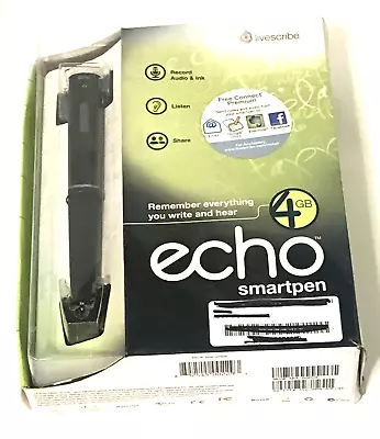 Livescribe Echo Pulse Smartpen 4GB Voice Recorder Pen & Notebook Broken Display • $30