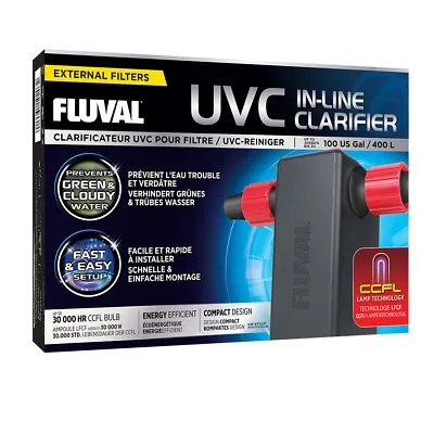 £54.52 • Buy Fluval Uvc In-Line Clarifier - Uvc Clearer With Ccfl-Lamp Technology Novelty
