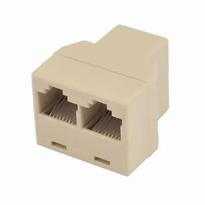 2-Way RJ45 LAN Ethernet Network Splitter Extender Adapter Female To Dual Jacks • $4.89