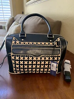 Rebecca Minkoff Mab Mini Satchel Black Ecru NWT • $179