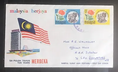 Malaysia  - 1967 10th Anniv Of Independence Fdc Sg 44 - 45 • $2.51