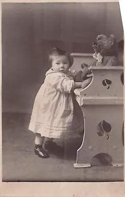 Child With Teddy Bear Bench People Postcard (34) C1922 • £13.60