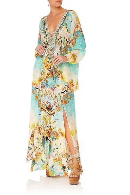Camilla Franks Retros Rainbow Silk Maxi Skirt Embellished Animal Print Size S • $299