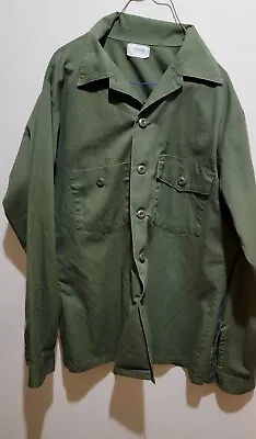 Green US Army OD 2 Pocket Vietnam Style Shirt . • $19