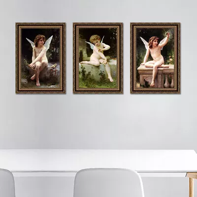 Framed Art Combo Painting 3 PCS Series#5 By William Adolphe Bouguereau Fine Art • $252.89