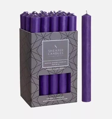 Purple Dining Candles- Shearer -box Of 20 - 8 Hr Burn Time- Solid Colour • £19.50