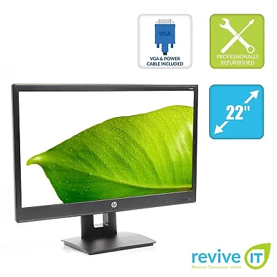 HP VH22 22  Widescreen Full HD 1920x1080 16:9 LED LCD Monitor VGA DVI DP Grade B • $64.99