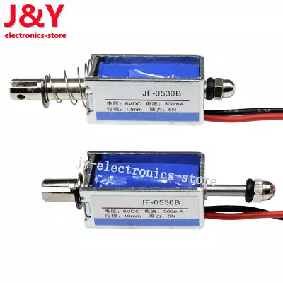 DC6V 300mA 5N/10mm JF-0530B Pull-Push-Type DC Solenoid Electromagnet • $4.49