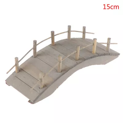 1:12 Dollhouse Miniatures Mini Wooden Arch Bridge Garden Ornament Accessor-qk • $7.58