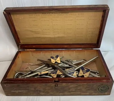 Cutwell Burs Wood Box And 44 Vintage Dental Tools And Burs • $39.99