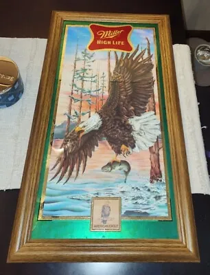 Miller High Life Beer Mirror American Eagle Limited Edition Reflective Plaques • $219.99