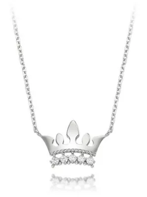 J.Estina Delicate Tiara Necklace JNSVA842-M948TR Silver 925 C.Z Rhodium Plated • $126.99