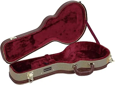 Crossrock F-style Mandolin Case Heavy Duty F Body Madolin Hard Case Tweed • $109.99