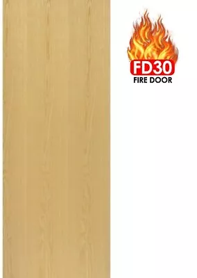 ✅ BRANDED Internal Fire Rated 🔥FD30 Solid Light Brown Finished Solid Door 44mm • £85