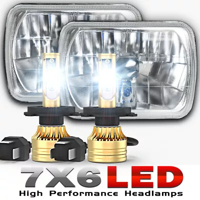 7 X6  Inch 3D SMD HALO Headlights Sealed Beam Smoke Lens Chrome Halo Rings • $135.99